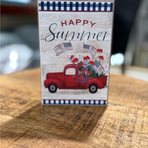 Red and Blue Summer Wall Decor Display Shelf